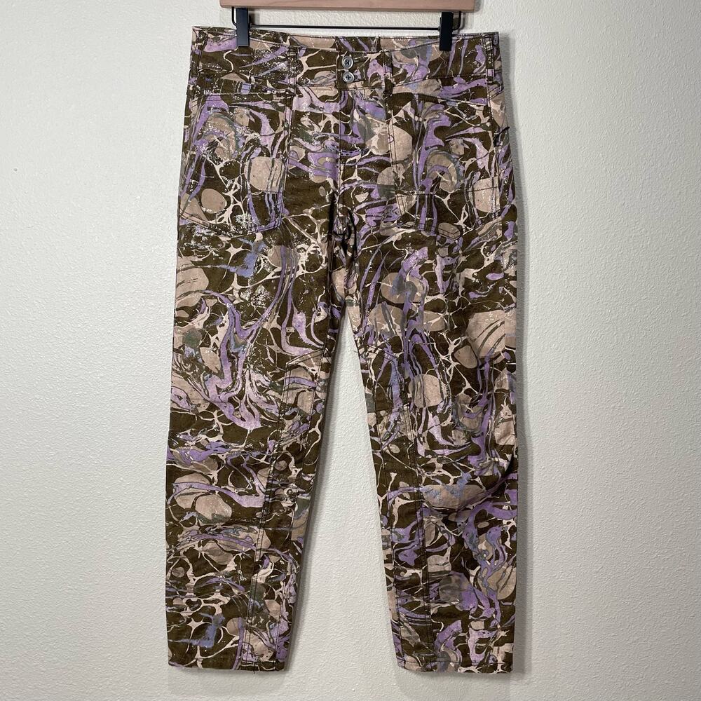 Pilcro Multicolor Abstract Ankle Pants